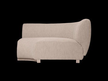 Sofá Esquinero Modular Rico 90 Bouclé Suave Natural, Profundo