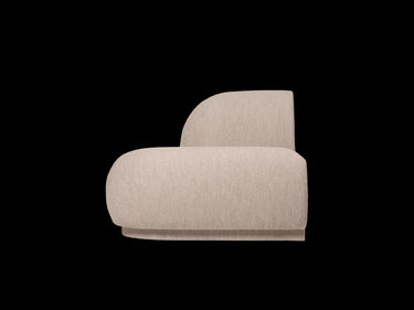 Sofá modular Rico abierto izquierdo bouclé suave natural, asiento profundo