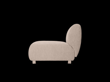 Sofá modular Rico abierto izquierdo bouclé suave natural, asiento profundo