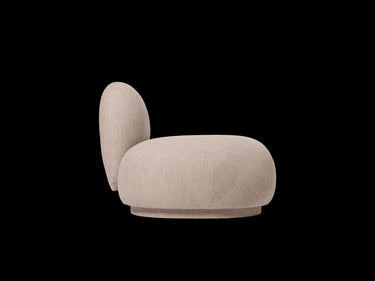 Sofá modular Rico abierto izquierdo bouclé suave natural, asiento profundo