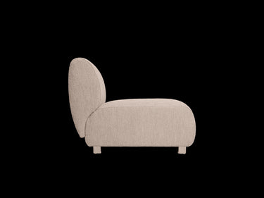 Sofá modular Rico módulo derecho bouclé natural asiento profundo