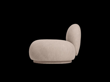 Sofá modular Rico módulo derecho bouclé natural asiento profundo