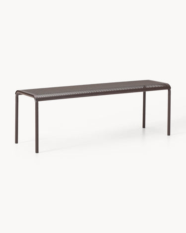 Banco de jardín Dapple marrón oscuro de acero galvanizado en Matuta Home - imagen 1