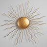 Aplique de Pared Vintage Sol Metálico Dorado, 57cm, Iluminación Decorativa Estilo Retro