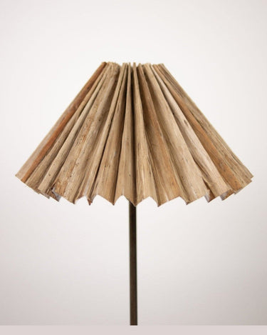 Pantalla para lámpara plisada 35 cm yute natural ecológica