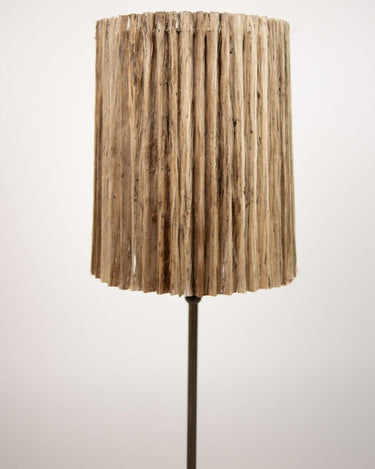 Pantalla cilindro Goa 25 cm yute natural plisada para lámpara
