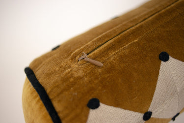 Cojín Bolster Esmeralda Amarillo 100% Algodón Diseño Estampado