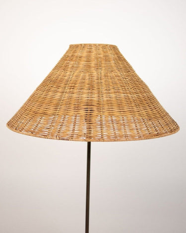 Pantalla de ratán cónica Scarlette grande para lámpara de techo