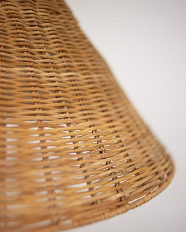 Pantalla de ratán cónica Scarlette grande para lámpara de techo