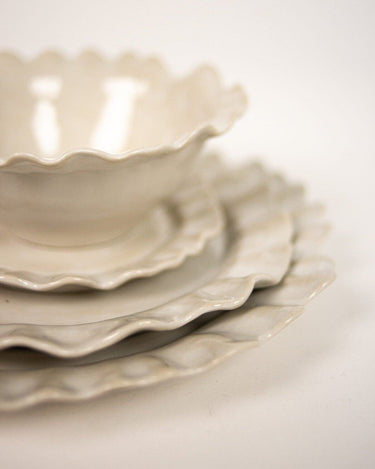 Plato de postre Valerie en gres diseño romántico para mesa