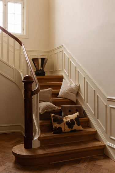 Funda cojín Edeline 40×60 cm lino frente algodón natural