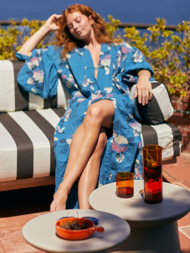 Vaso Sunlit ámbar de vidrio borosilicato 425 ml diseño transparente