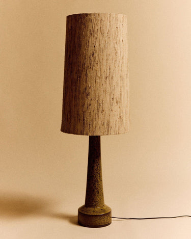 Pantalla de lámpara cónica de seda natural Ø36 cm