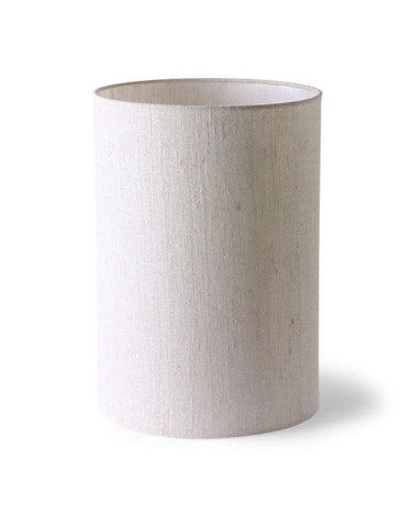 Pantalla cilíndrica de lámpara lino natural Ø24,5 cm