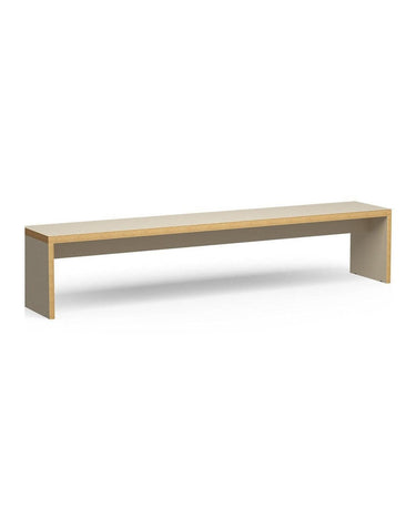 Banco de comedor crema 220 cm robusto diseño minimalista moderno