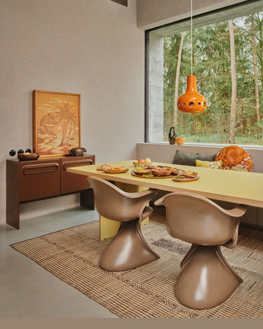 Mesa de comedor rectangular oliva 280 cm diseño moderno robusto