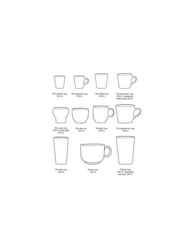 Tazas cappuccino 70s Ceramics Verve, juego de 4 cerámica esmaltada