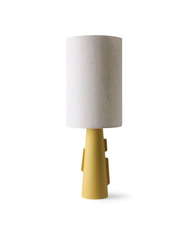 Pantalla cilíndrica de lámpara lino natural Ø24,5 cm