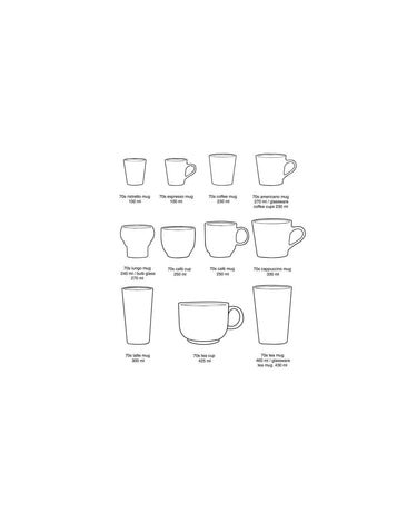 Taza café 70s de gres multicolor umber, 250 ml