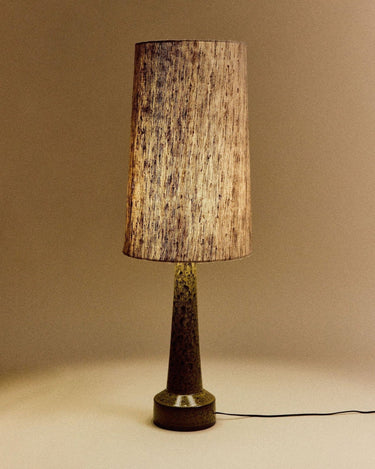 Pantalla de lámpara cónica de seda natural Ø36 cm