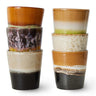 Juego 6 tazas de café 70s ceramics soil en gres
