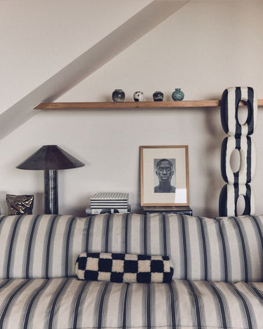 Sofá Nomad amplio 305 cm Rocco Chalkstripe, funda extraíble