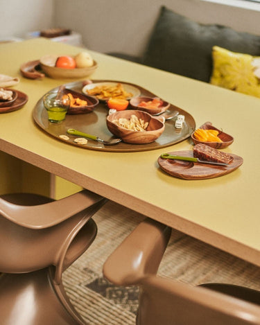 Mesa de comedor rectangular oliva 280 cm diseño moderno robusto