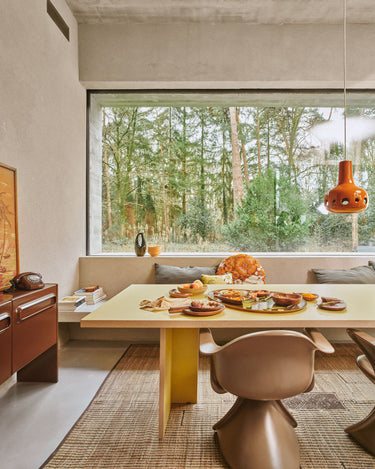 Mesa de comedor rectangular 220 cm oliva moderno laminado resistente