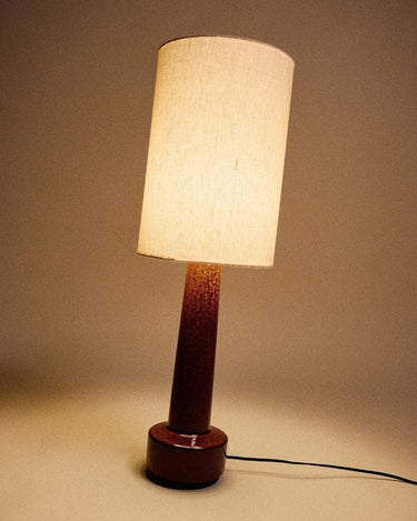 Pantalla cilíndrica de lámpara lino natural Ø24,5 cm