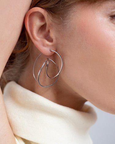 Pendientes grandes de plata Embolic Joidart
