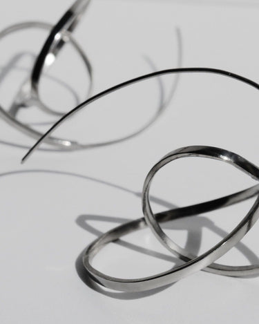 Pendientes grandes de plata Embolic Joidart