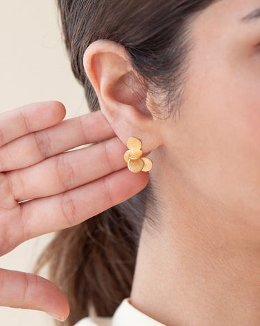 Pendientes medianos dorados Arai Joidart