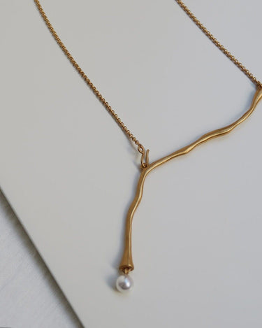 Gargantilla dorada con perla Eclat Joidart