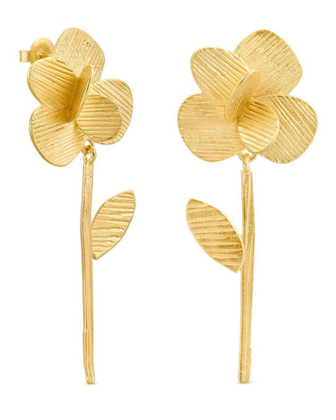 Pendientes largos dorados Pampalonia Joidart