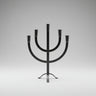 Candelabro vintage de hierro forjado