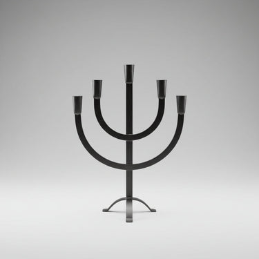 Candelabro vintage de hierro forjado