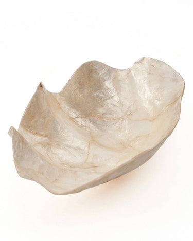 Jabonera de nácar blanco pequeña para baño