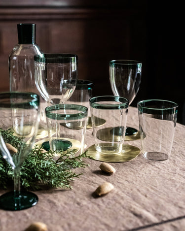 Caravane blown-glass pitcher on an elegant table