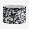 Jarra almacenamiento terrazo negro blanco con tapa Nordal