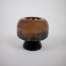 Low marbled glass vase in earth tones by Olsson & Jensen