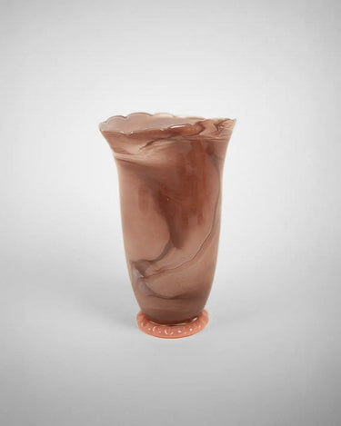 Brown glass vase by Olsson & Jensen
