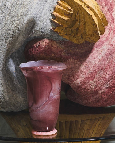 Brown glass vase by Olsson & Jensen for decoration