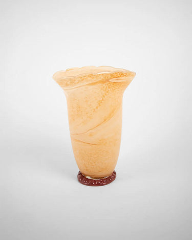 Peach-coloured ceramic vase by Olsson & Jensen