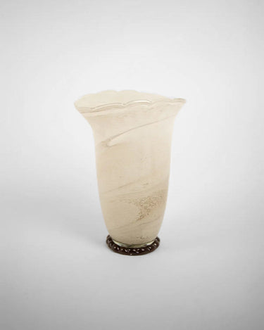 Taupe glass vase by Olsson & Jensen