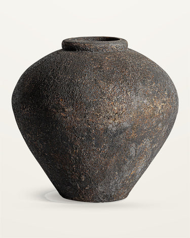Jarrón de terracota tonos oscuros de Vical