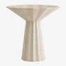 Jarron grande ceramica texturizada color marfil Nordal