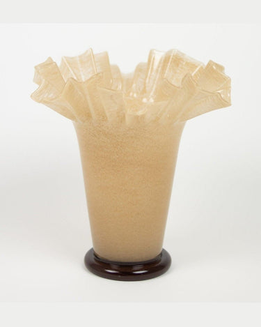 Beige glass vase by Olsson & Jensen