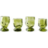 Set of 4 emerald green glass wine glasses by HK Living