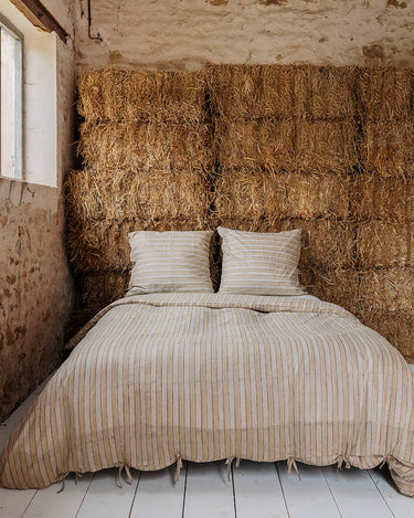 Juego de cama de algodón con estampado block print Le Monde Sauvage