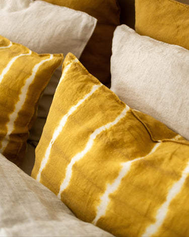 Fundas de almohada de Caravane, combinación con lino liso
